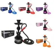 Tanya Smoke Series 14 Black Panther 1 Hose Hookah Set With 10 Carrying Case