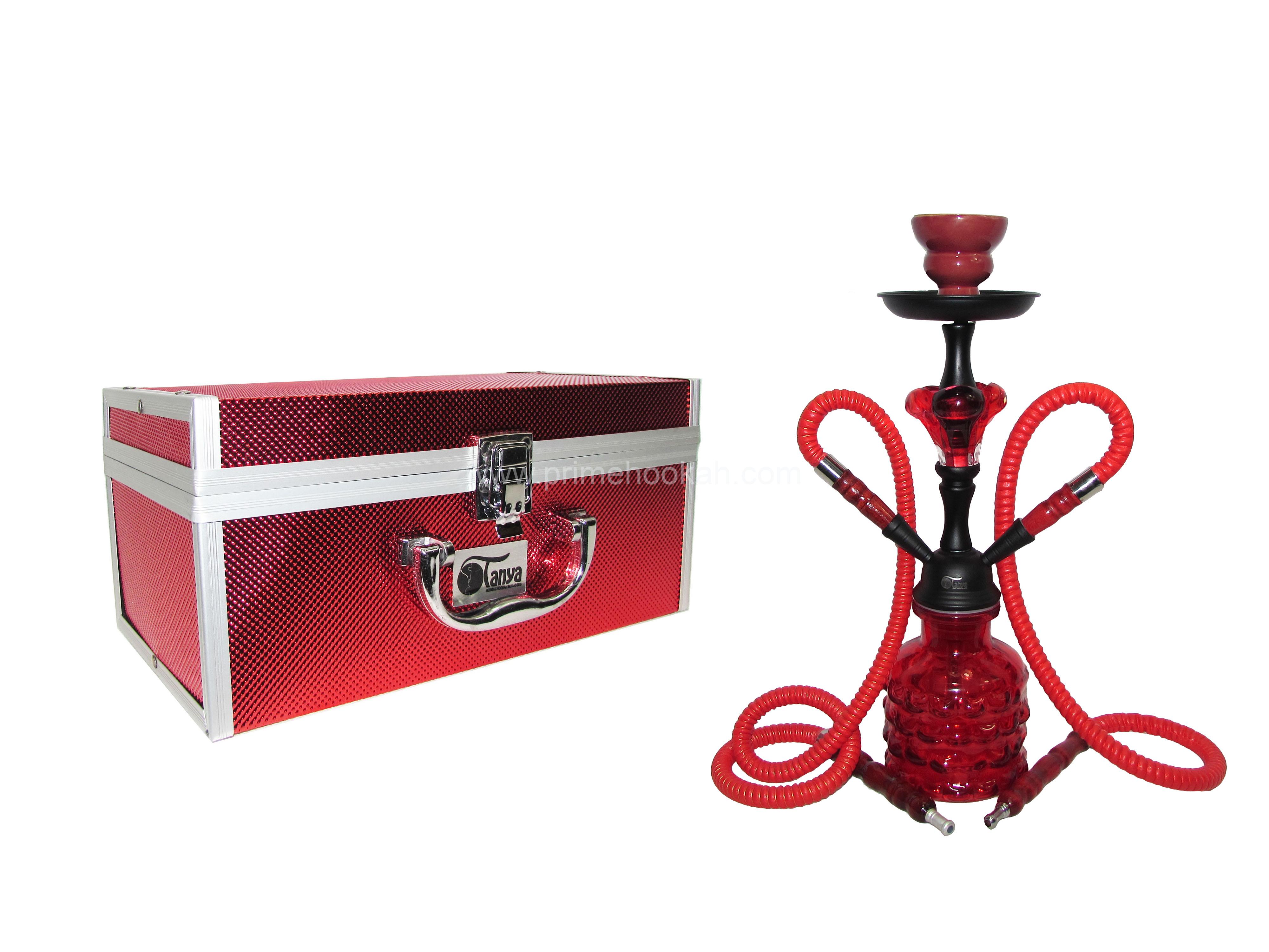 Upgraded Large Opening Design 2 Hose Hookah Set with Travel Bag and  Cleaning - Deblu