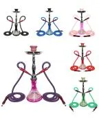 Zebra Smoke Cloud Hookah Two Hose