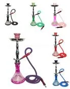 Zebra Smoke Cloud Hookah 1 Hose 18 Tall