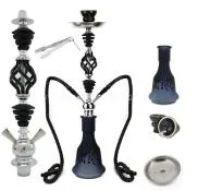 Zebra Smoke Freddy Hookah 2 Hose Hookah 24 Tall