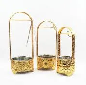 Gold Hookah Charcoal Holder Carrier With Detachable Plate