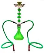 Zebra Jewel Green Hookah - 2 Hose